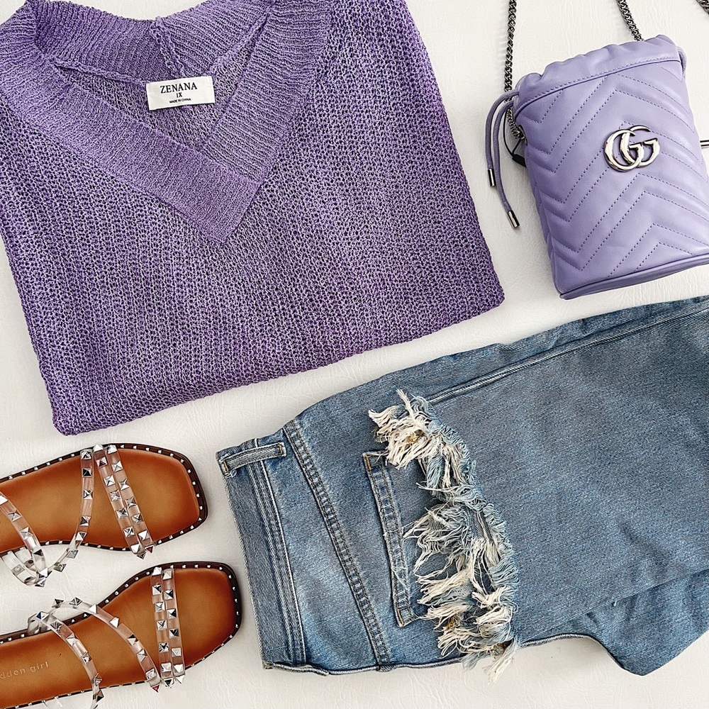 Plus Dolman Open Knit Top